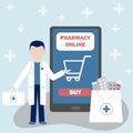 Online pharmacy. Online doctor`s consultation.